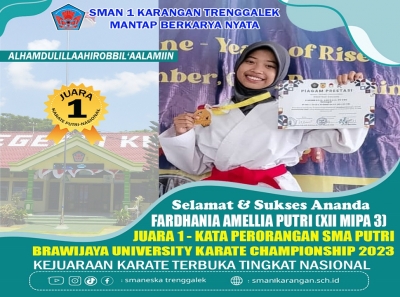 FARDHANIA A.P. SMANESKA RAIH JUARA 1 KATA PERORANGAN SMA