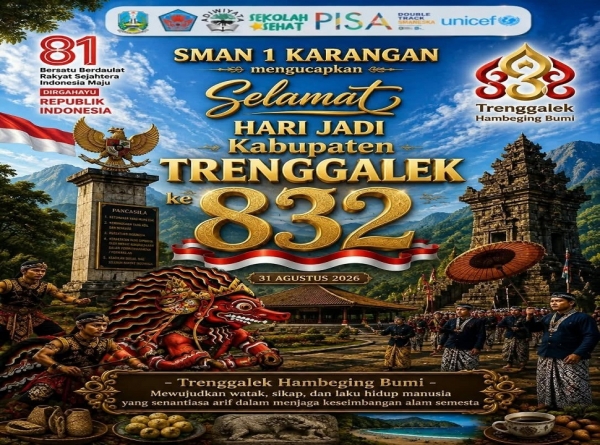 SMAN 1 KARANGAN UCAPKAN SELAMAT HARI JADI TRENGGALEK 2026