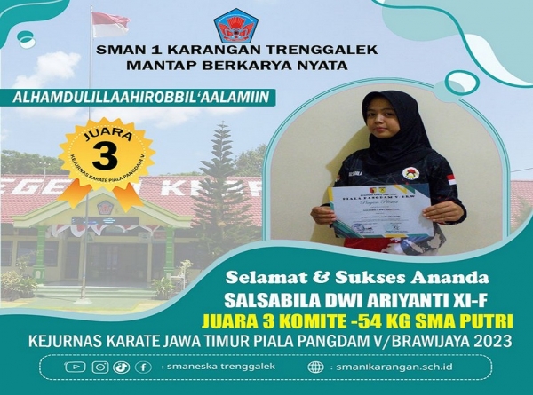 SALSABILA DWI RAIH JUARA 3 KOMITE - 54 KG SMA PUTRI 2023