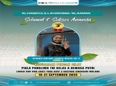 KYRANIA BINTANG (XI-I) RAIH JUARA 3 KEJUARAAN PENCAK SILAT