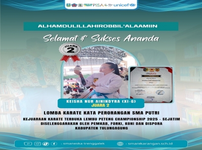 KEISHA N. (XI-G) RAIH JUARA 2 KATA PERORANGAN SMA PUTRI 2025