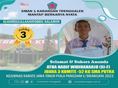 ATHA NADIF SMANESKA RAIH JUARA 3 KOMITE - 52 KG SMA PUTRA